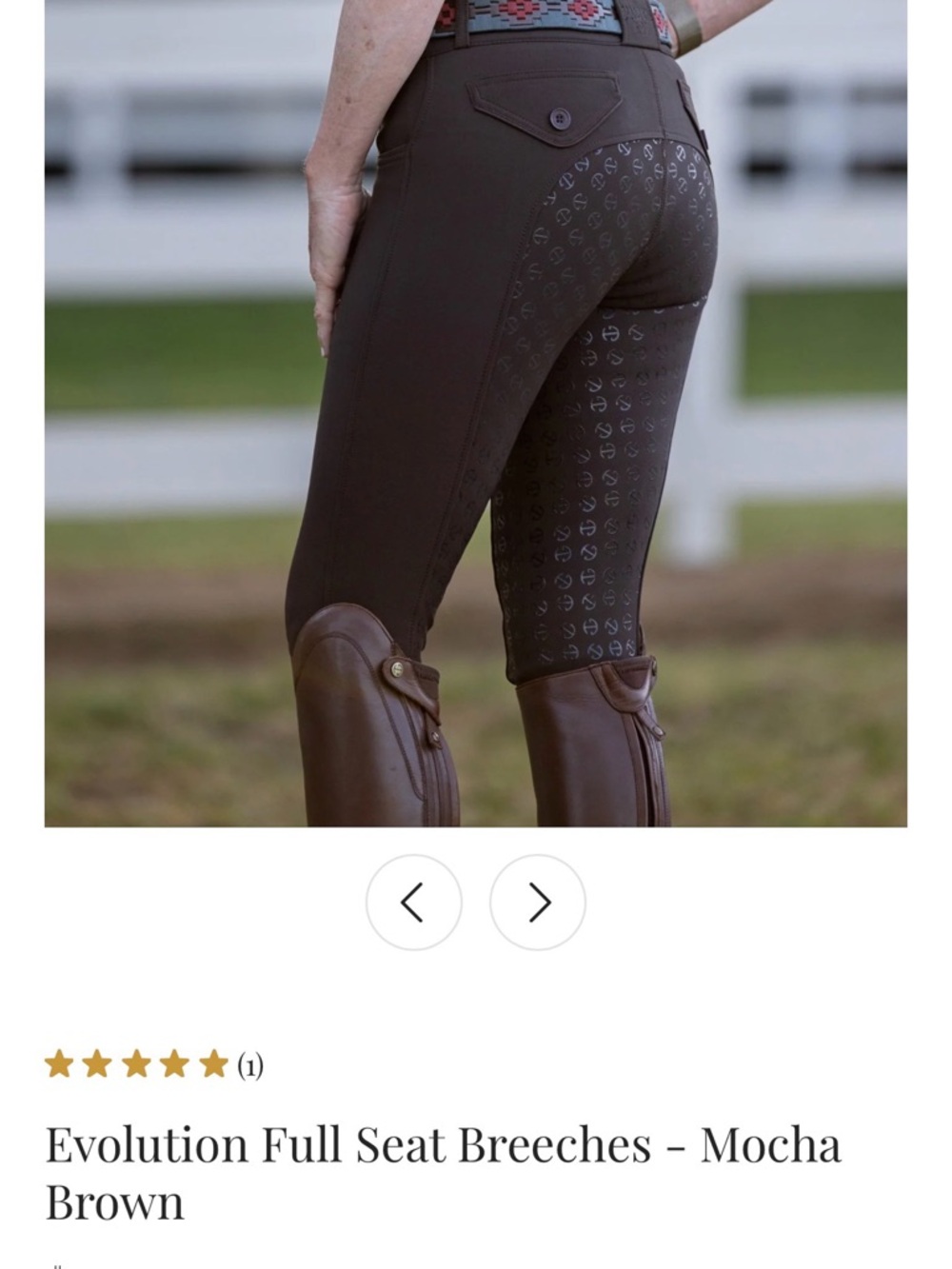 Halter Ego Evolution Full Seat Breeches Leggings - Mocha Brown